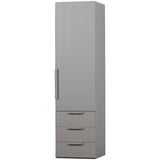 Rens 1 - türiger Kleiderschrank - kieselgrau/Spanplatte [fsc] - Kleiderschränke - ALVAHOME