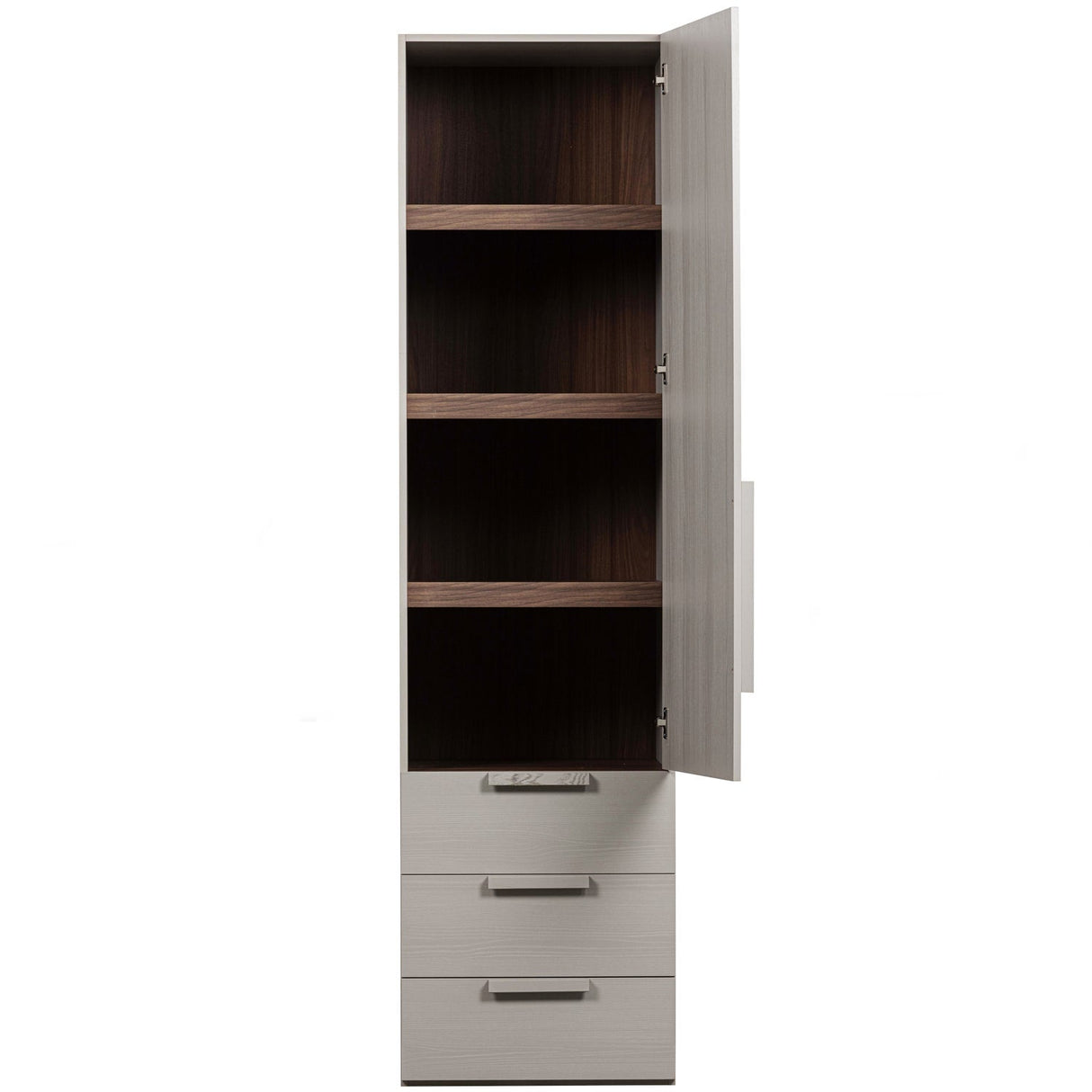 Rens 1 - türiger Kleiderschrank - kieselgrau/Spanplatte [fsc] - Kleiderschränke - ALVAHOME