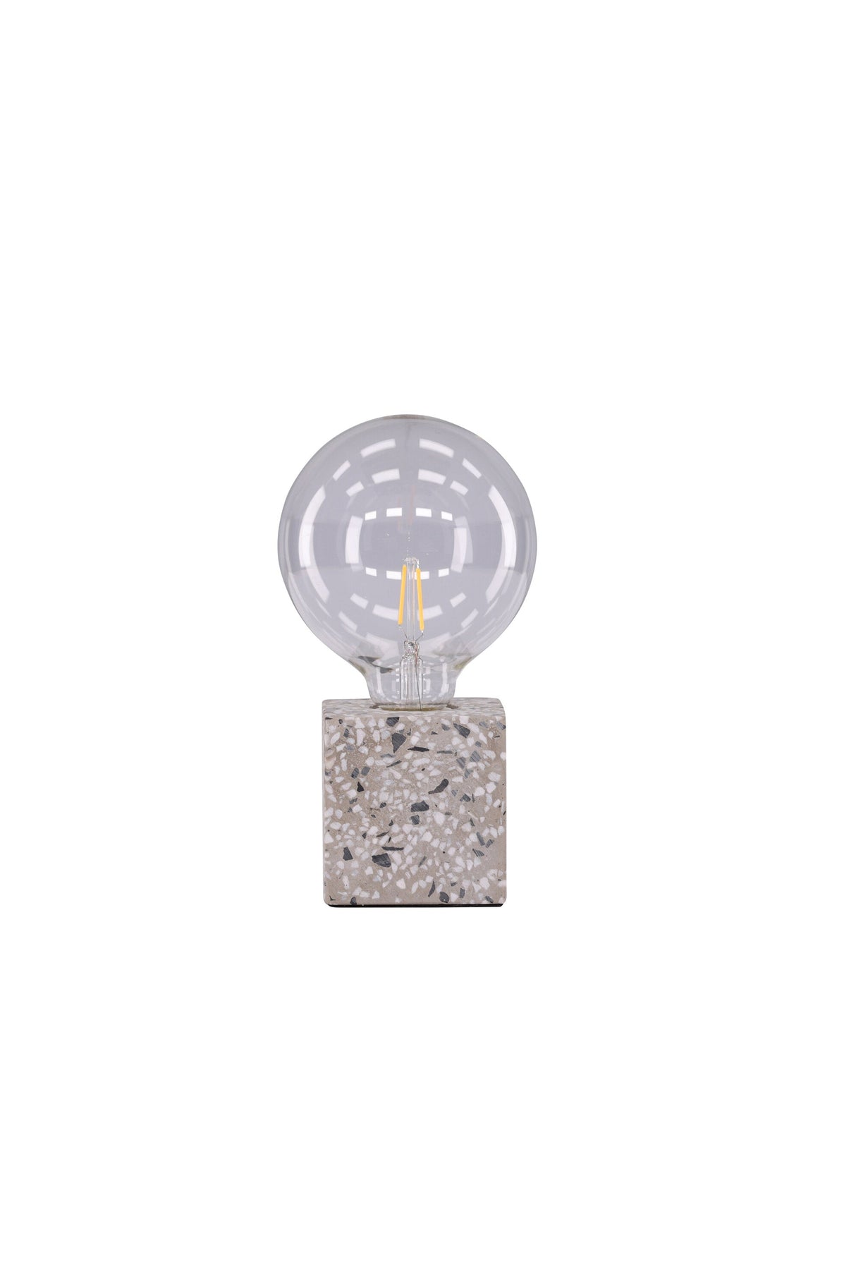 Rilche Tischlampe - weiß/Terrazzo - Tischlampen - ALVAHOME