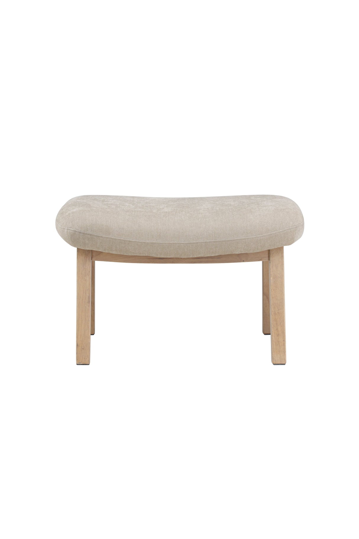 Rile Ottoman - beige/Gummiholz - Ottomane / Poufs - ALVAHOME