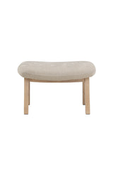 Rile Ottoman - beige/Gummiholz - Ottomane / Poufs - ALVAHOME