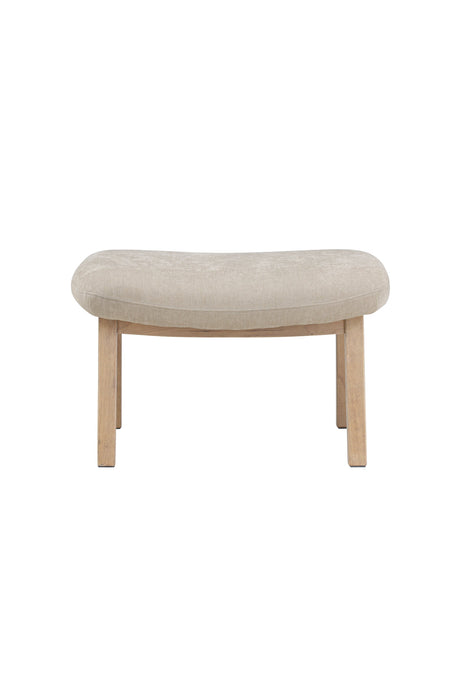 Rile Ottoman - beige/Gummiholz - Ottomane / Poufs - ALVAHOME