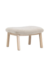 Rile Ottoman - beige/Gummiholz - Ottomane / Poufs - ALVAHOME