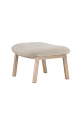 Rile Ottoman - beige/Gummiholz - Ottomane / Poufs - ALVAHOME