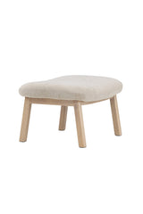 Rile Ottoman - beige/Gummiholz - Ottomane / Poufs - ALVAHOME
