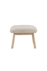 Rile Ottoman - beige/Gummiholz - Ottomane / Poufs - ALVAHOME