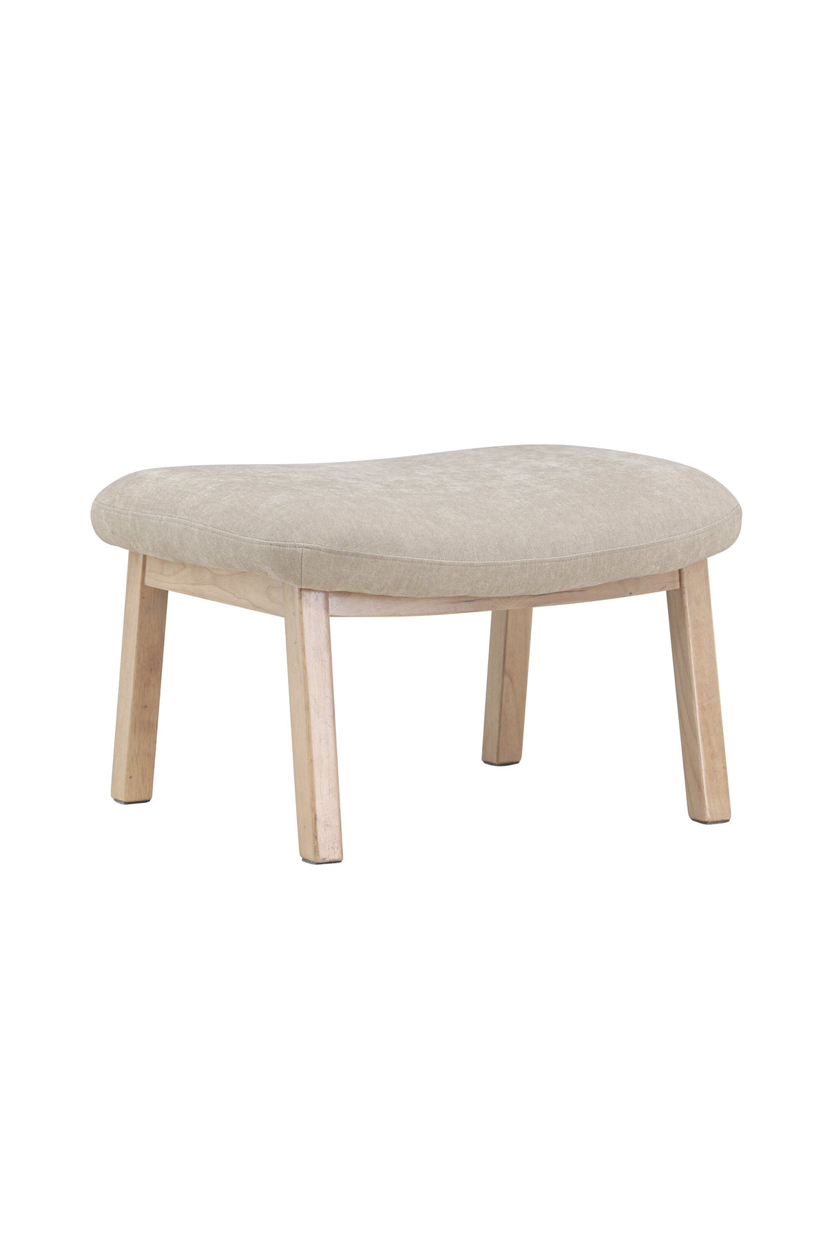 Rile Ottoman - beige/Gummiholz - Ottomane / Poufs - ALVAHOME