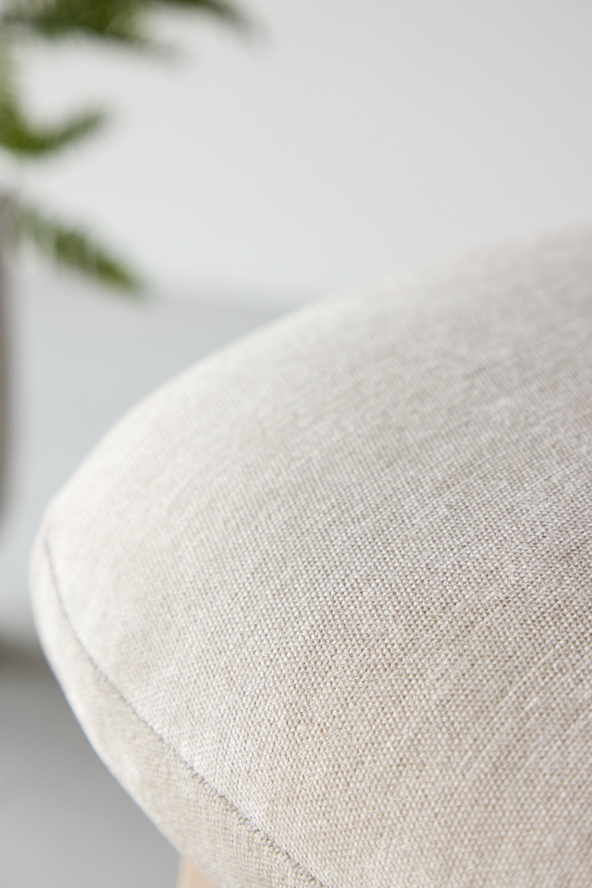 Rile Ottoman - beige/Gummiholz - Ottomane / Poufs - ALVAHOME