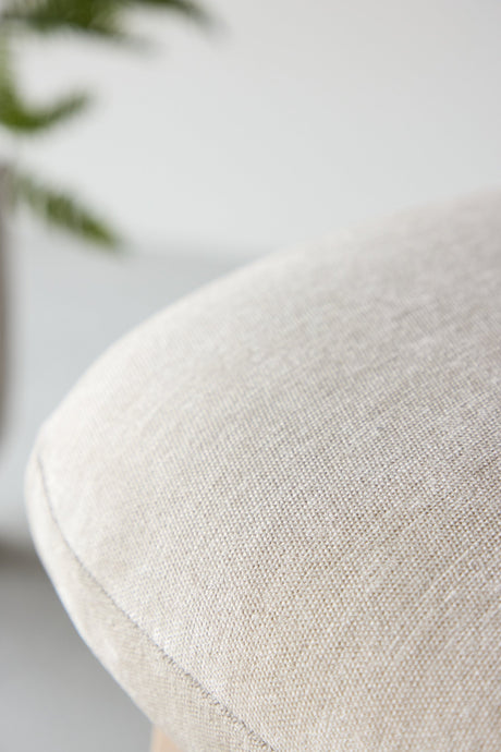 Rile Ottoman - beige/Gummiholz - Ottomane / Poufs - ALVAHOME