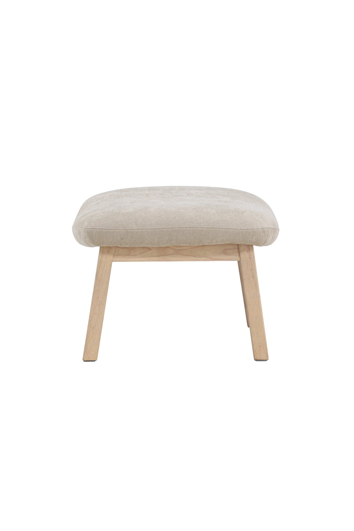 Rile Ottoman - beige/Gummiholz - Ottomane / Poufs - ALVAHOME