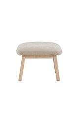 Rile Ottoman - beige/Gummiholz - Ottomane / Poufs - ALVAHOME