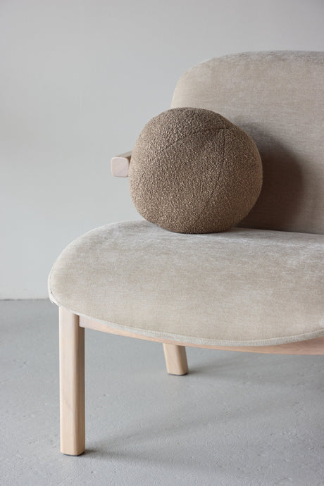 Rile Sessel - beige/Gummiholz - Sessel - ALVAHOME