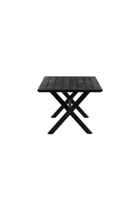 Rives Outdoor - Esstisch rechteckig - schwarz/Akazie - Outdoor - Esstische (rechteckig) - ALVAHOME