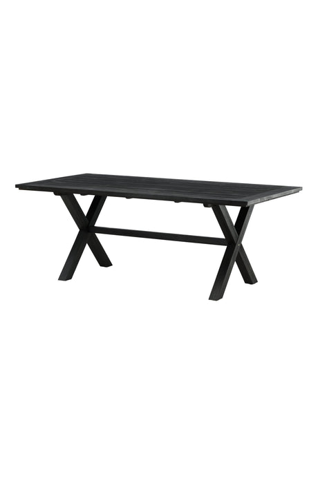 Rives Outdoor - Esstisch rechteckig - schwarz/Akazie - Outdoor - Esstische (rechteckig) - ALVAHOME