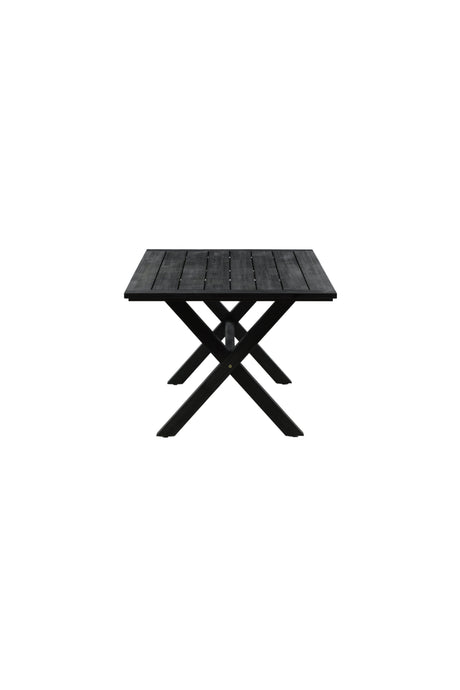 Rives Outdoor - Esstisch rechteckig - schwarz/Akazie - Outdoor - Esstische (rechteckig) - ALVAHOME