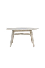 Rives Outdoor - Esstisch rund - hellgrau/Akazie - Outdoor - Esstische (rund) - ALVAHOME