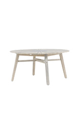 Rives Outdoor - Esstisch rund - hellgrau/Akazie - Outdoor - Esstische (rund) - ALVAHOME