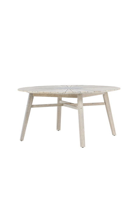 Rives Outdoor - Esstisch rund - hellgrau/Akazie - Outdoor - Esstische (rund) - ALVAHOME