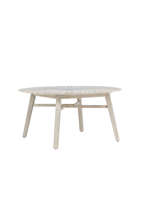 Rives Outdoor - Esstisch rund - hellgrau/Akazie - Outdoor - Esstische (rund) - ALVAHOME