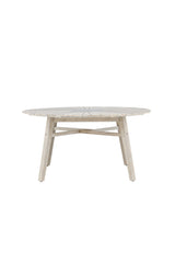 Rives Outdoor - Esstisch rund - hellgrau/Akazie - Outdoor - Esstische (rund) - ALVAHOME