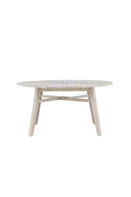 Rives Outdoor - Esstisch rund - hellgrau/Akazie - Outdoor - Esstische (rund) - ALVAHOME