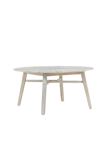 Rives Outdoor - Esstisch rund - hellgrau/Akazie - Outdoor - Esstische (rund) - ALVAHOME