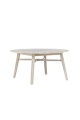 Rives Outdoor - Esstisch rund - hellgrau/Akazie - Outdoor - Esstische (rund) - ALVAHOME