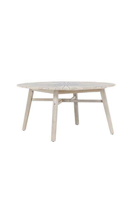 Rives Outdoor - Esstisch rund - hellgrau/Akazie - Outdoor - Esstische (rund) - ALVAHOME