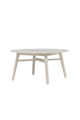 Rives Outdoor - Esstisch rund - hellgrau/Akazie - Outdoor - Esstische (rund) - ALVAHOME