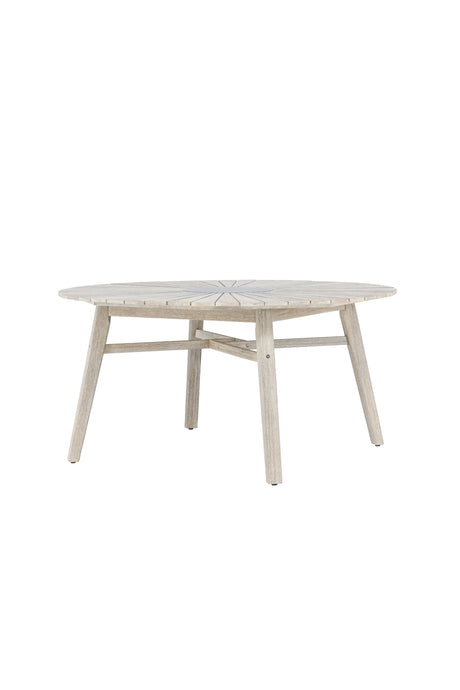 Rives Outdoor - Esstisch rund - hellgrau/Akazie - Outdoor - Esstische (rund) - ALVAHOME