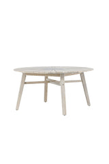 Rives Outdoor - Esstisch rund - hellgrau/Akazie - Outdoor - Esstische (rund) - ALVAHOME