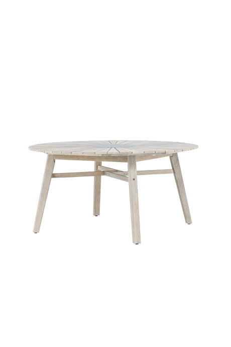 Rives Outdoor - Esstisch rund - hellgrau/Akazie - Outdoor - Esstische (rund) - ALVAHOME