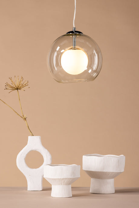 Roche Pendelleuchte - grau/Glas - Pendelleuchten - ALVAHOME