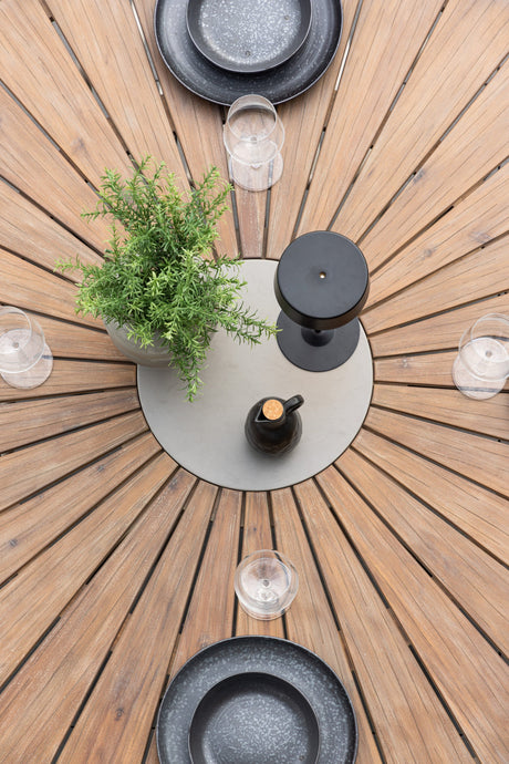 Rosario Outdoor - Esstisch rund - braun/Akazie - Outdoor - Esstische (rund) - ALVAHOME