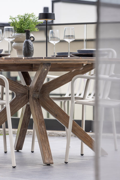 Rosario Outdoor - Esstisch rund - braun/Akazie - Outdoor - Esstische (rund) - ALVAHOME