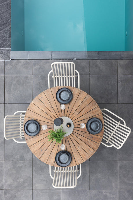 Rosario Outdoor - Esstisch rund - braun/Akazie - Outdoor - Esstische (rund) - ALVAHOME