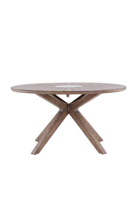 Rosario Outdoor - Esstisch rund - braun/Akazie - Outdoor - Esstische (rund) - ALVAHOME