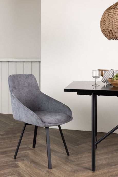 Rosie Esszimmerstuhl - grau/Stahl - Essstühle - ALVAHOME