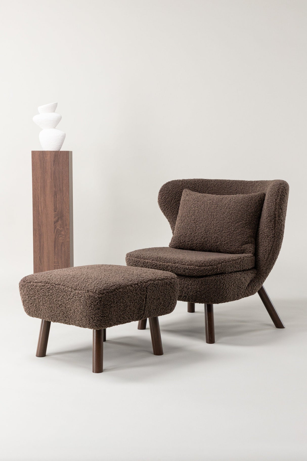 Ryxö Lounge - Stuhl - braun/Polyester - Teddy - Lounge - Stühle - ALVAHOME