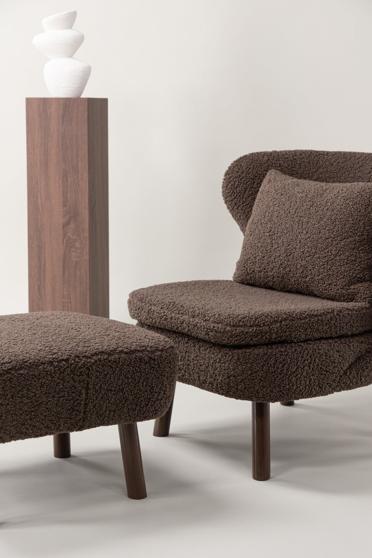 Ryxö Lounge - Stuhl - braun/Polyester - Teddy - Lounge - Stühle - ALVAHOME