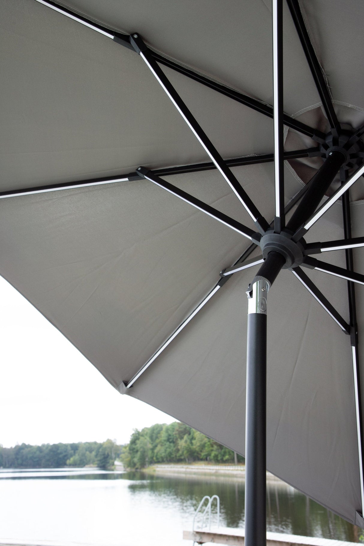 Sabal Sonnenschirm - grau/Polyester - Sonnenschirme - ALVAHOME