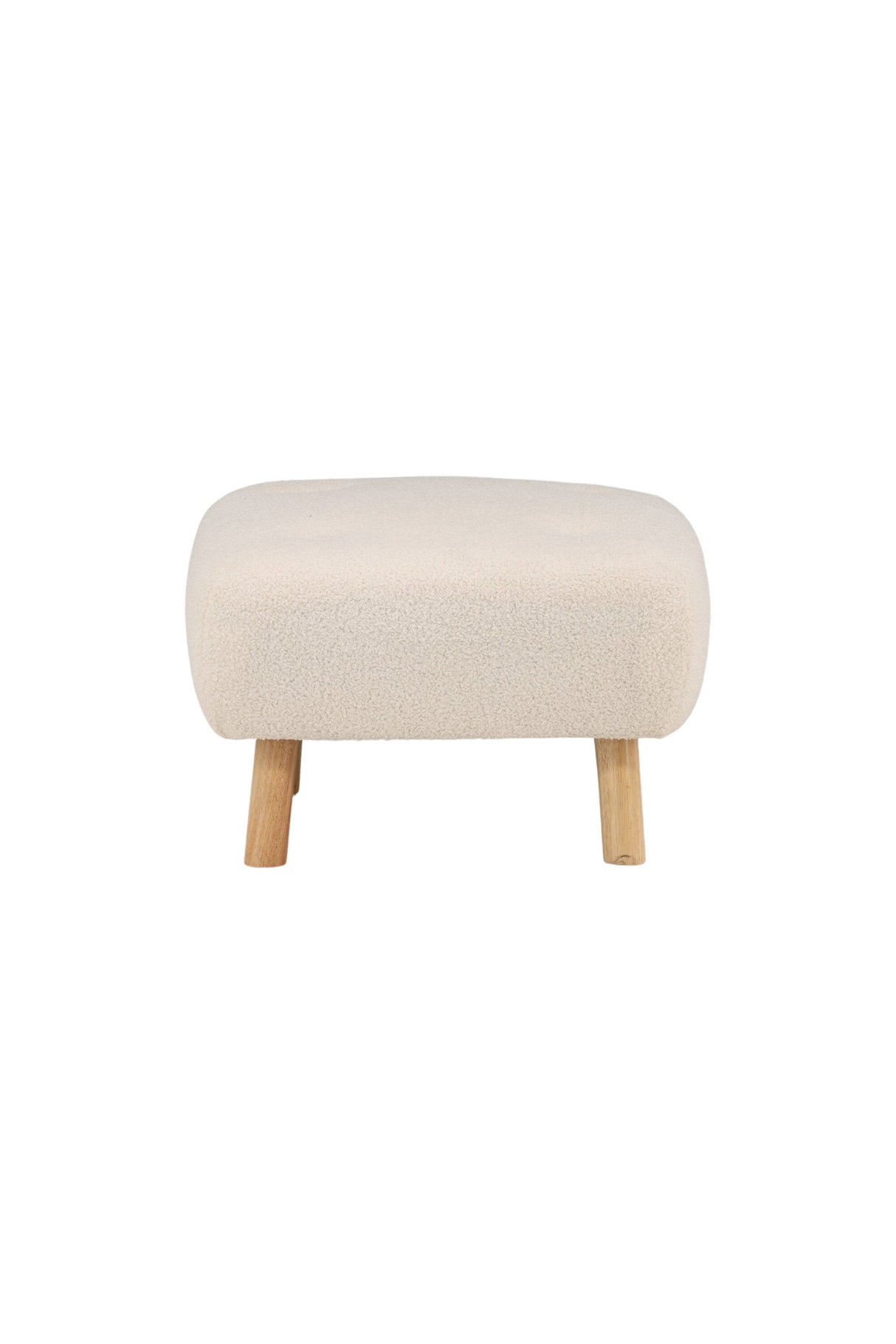 Salina Ottoman - weiß/Polyester - Teddy - Ottomane / Poufs - ALVAHOME