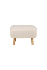 Salina Ottoman - weiß/Polyester - Teddy - Ottomane / Poufs - ALVAHOME