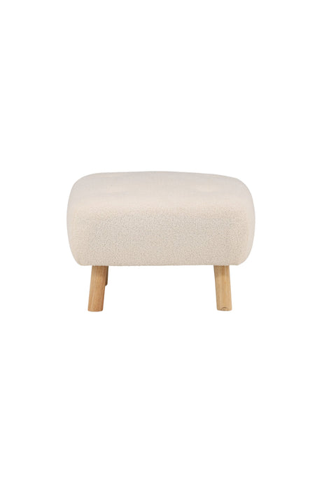 Salina Ottoman - weiß/Polyester - Teddy - Ottomane / Poufs - ALVAHOME