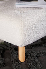 Salina Ottoman - weiß/Polyester - Teddy - Ottomane / Poufs - ALVAHOME