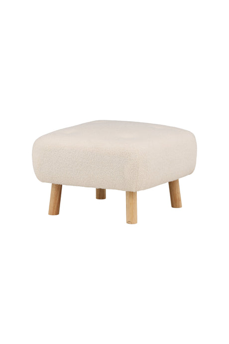 Salina Ottoman - weiß/Polyester - Teddy - Ottomane / Poufs - ALVAHOME