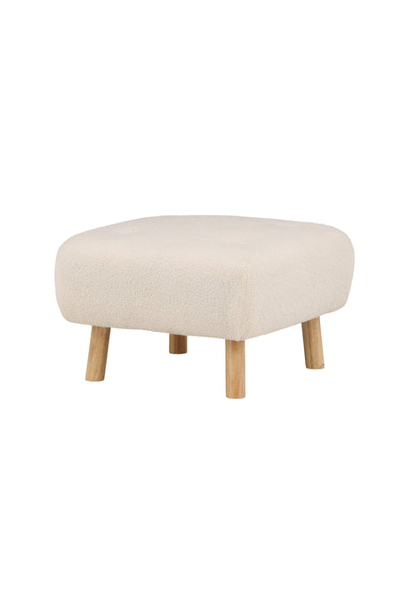 Salina Ottoman - weiß/Polyester - Teddy - Ottomane / Poufs - ALVAHOME