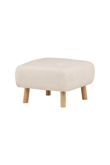 Salina Ottoman - weiß/Polyester - Teddy - Ottomane / Poufs - ALVAHOME
