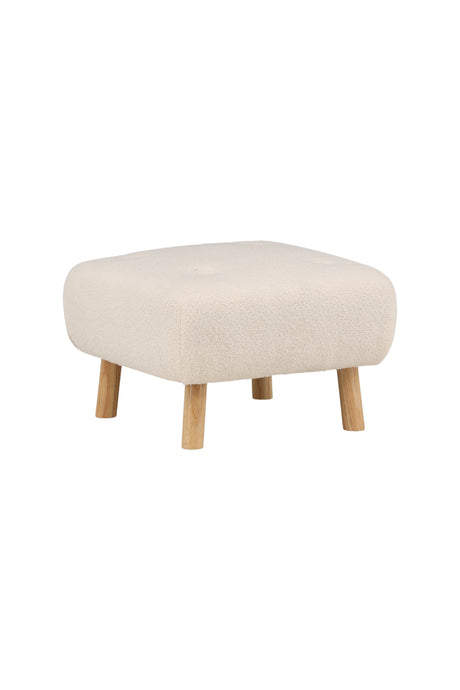 Salina Ottoman - weiß/Polyester - Teddy - Ottomane / Poufs - ALVAHOME