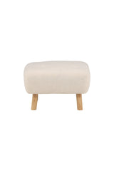 Salina Ottoman - weiß/Polyester - Teddy - Ottomane / Poufs - ALVAHOME